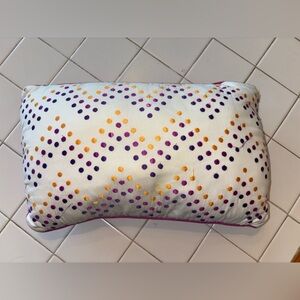 Purple yellow rectangle pillow decor comfy bed room sofa sport travel party host